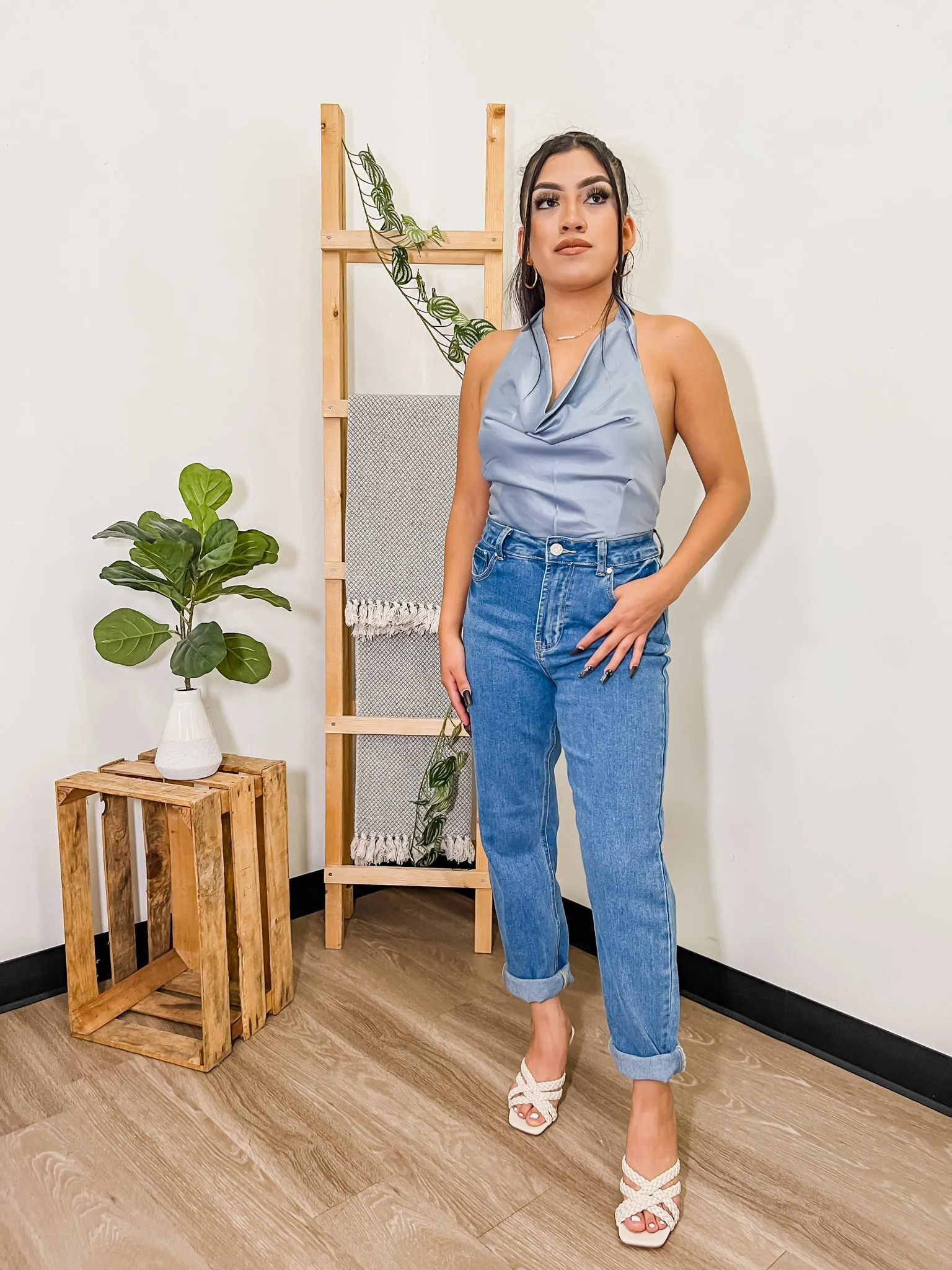 Lucia Silk Drape Top