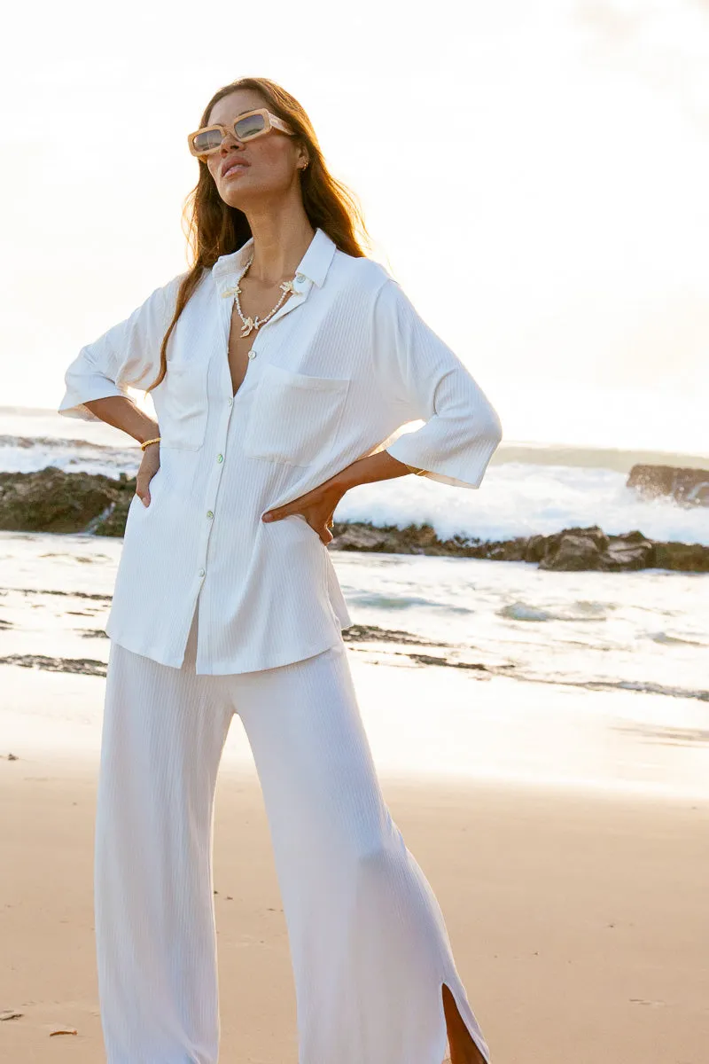 Luxe Knit Top White