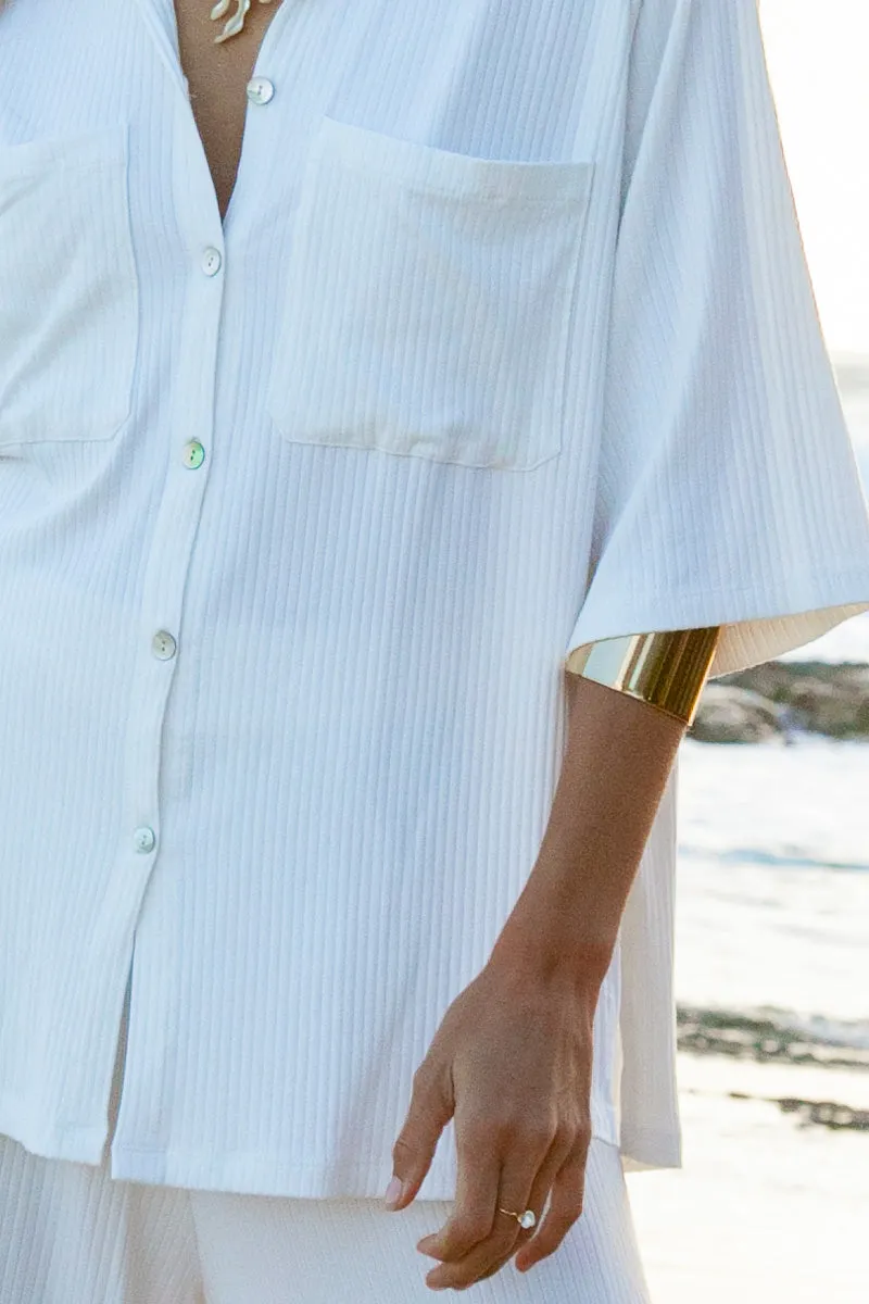 Luxe Knit Top White