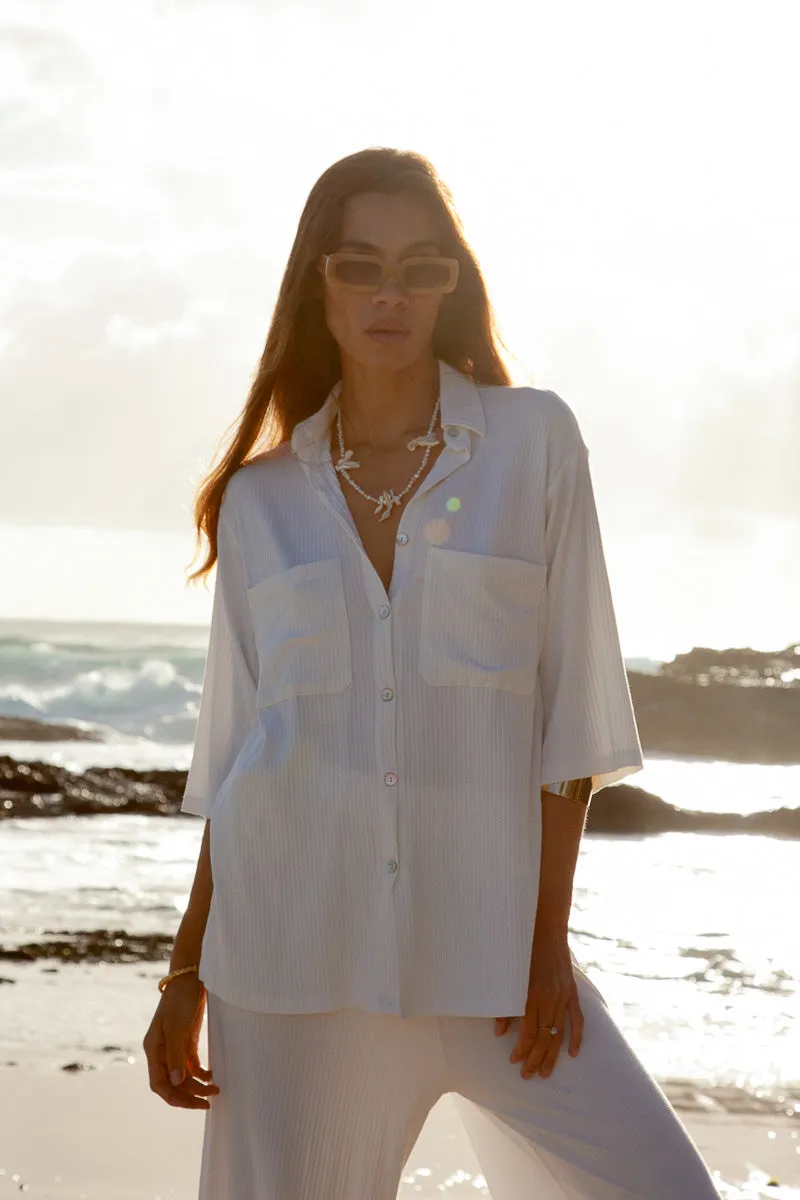 Luxe Knit Top White