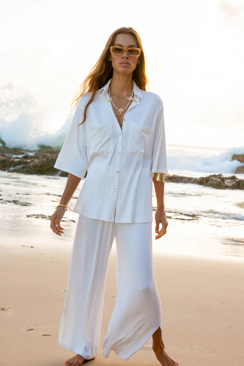 Luxe Knit Top White