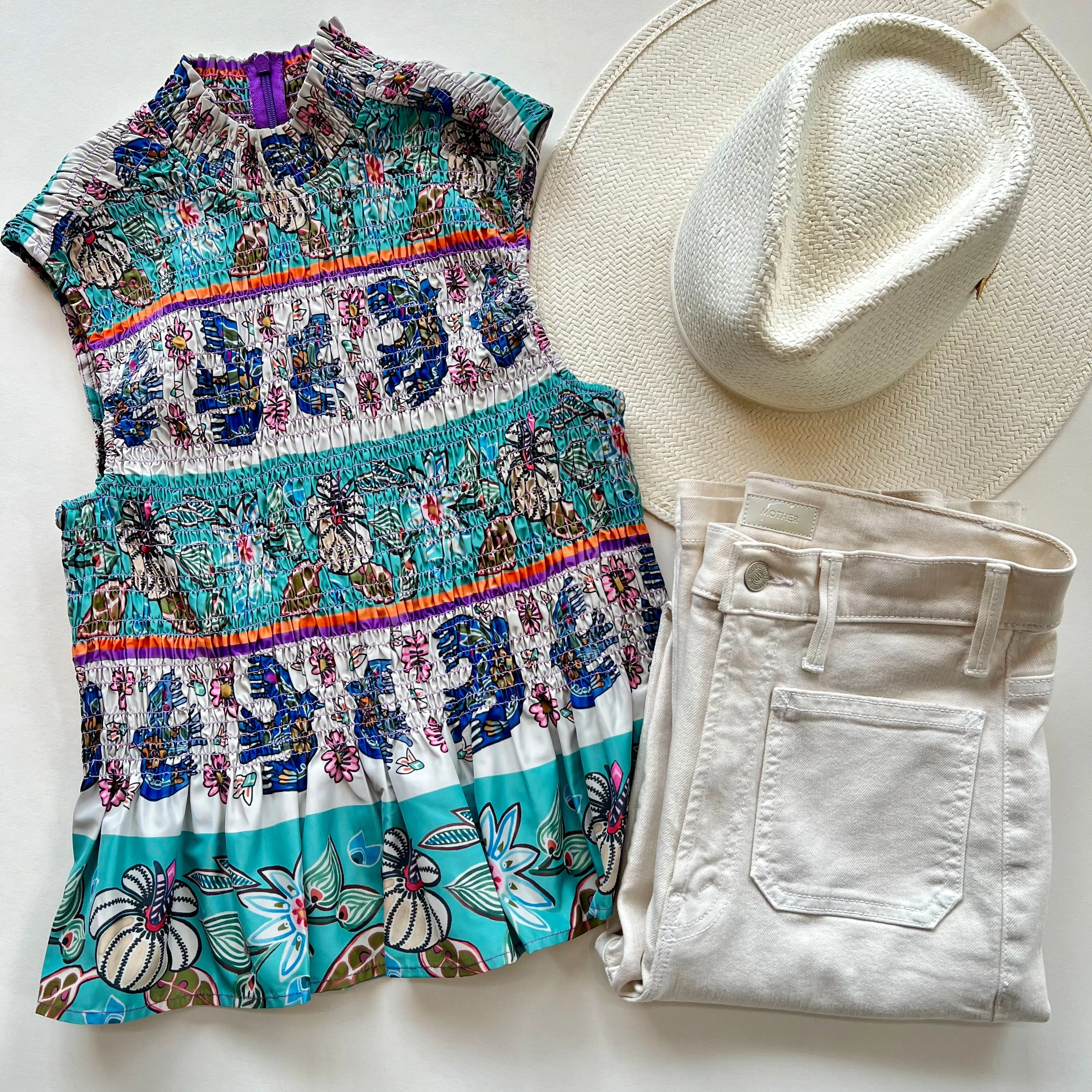 Ma1q11 Marie Oliver Folklore Smocked Top