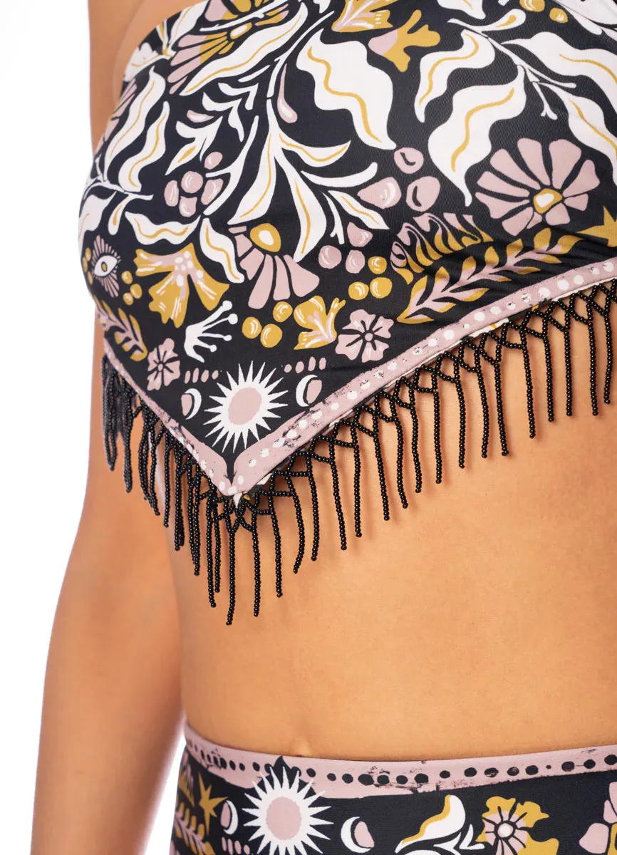 MAAJI Tapestry of Leaves Elise bandana fringe top