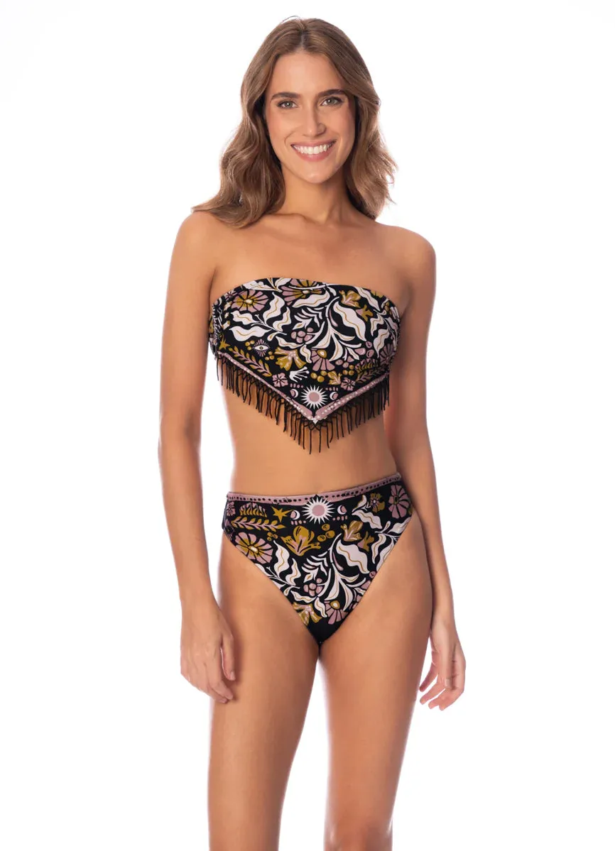 MAAJI Tapestry of Leaves Elise bandana fringe top