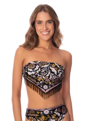 MAAJI Tapestry of Leaves Elise bandana fringe top