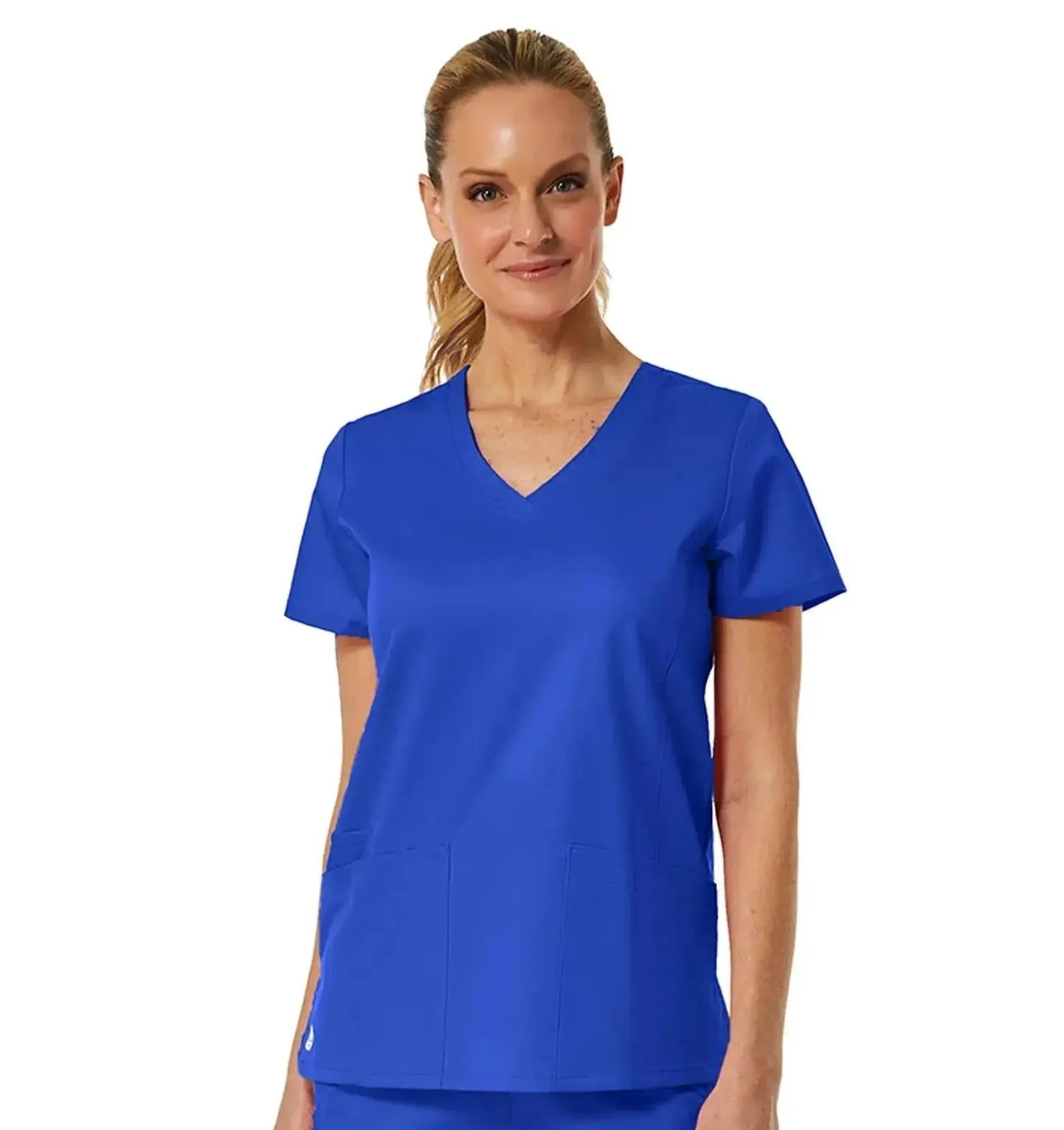 Maevn Back Mesh Panel Shaped V-Neck Top