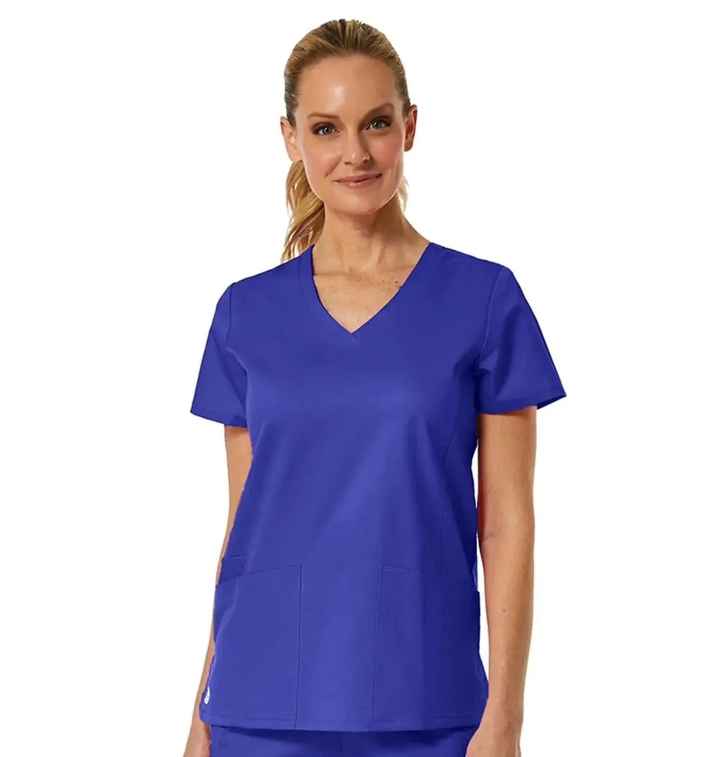 Maevn Back Mesh Panel Shaped V-Neck Top