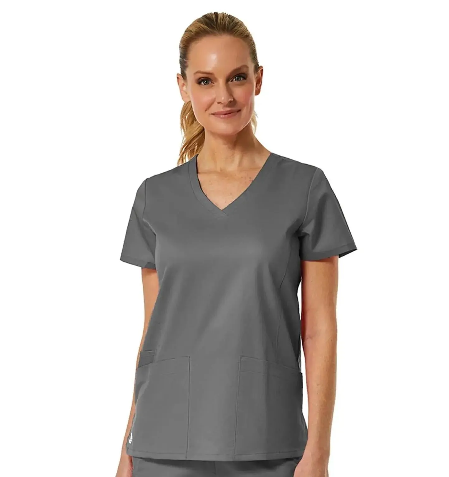 Maevn Back Mesh Panel Shaped V-Neck Top