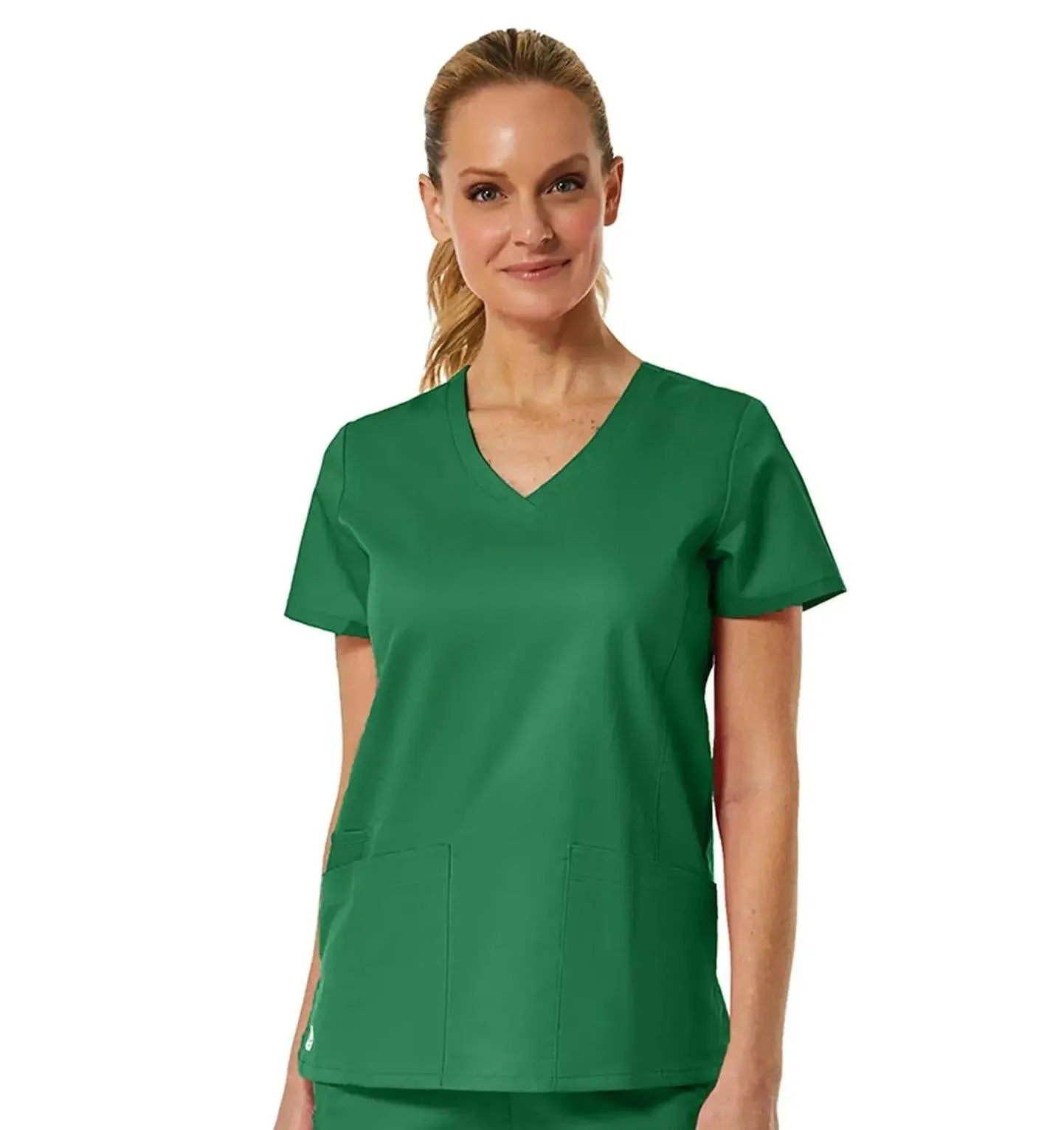 Maevn Back Mesh Panel Shaped V-Neck Top