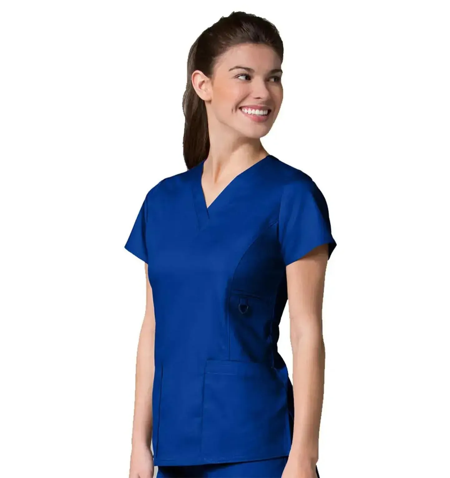 Maevn V-Neck Pocket Scrub Top