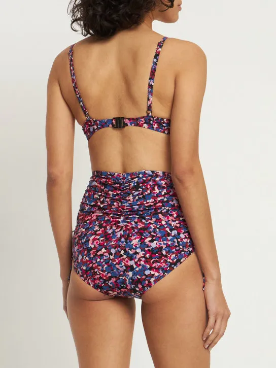 Marant Etoile   Niall printed triangle bikini top 