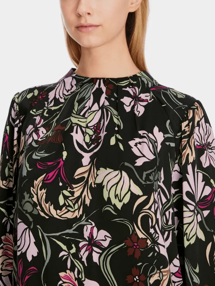 Marc Cain Collections Floral Blouse With Silk XC 51.19 W44 COL 900