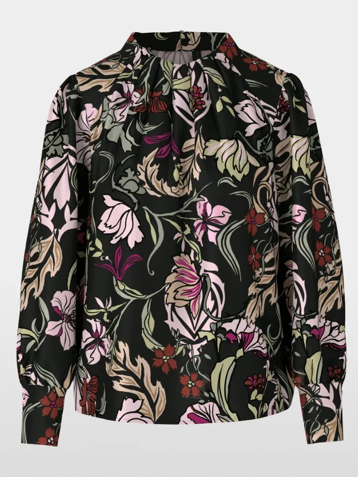 Marc Cain Collections Floral Blouse With Silk XC 51.19 W44 COL 900