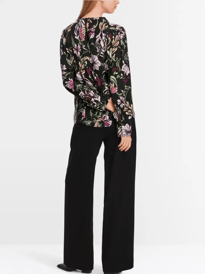 Marc Cain Collections Floral Blouse With Silk XC 51.19 W44 COL 900