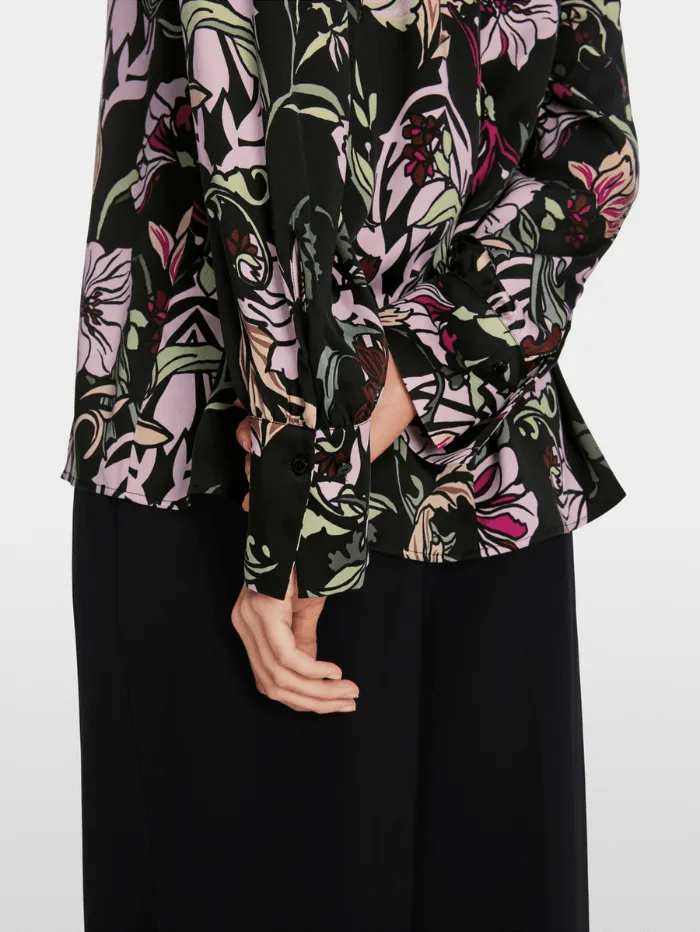 Marc Cain Collections Floral Blouse With Silk XC 51.19 W44 COL 900