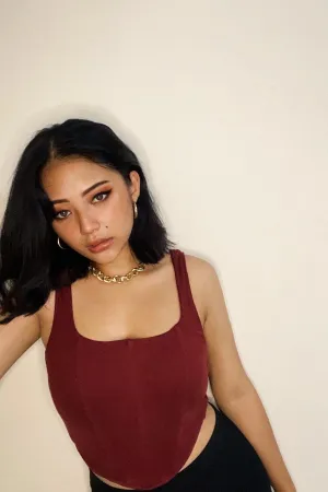 Maroon Chic Corset Top