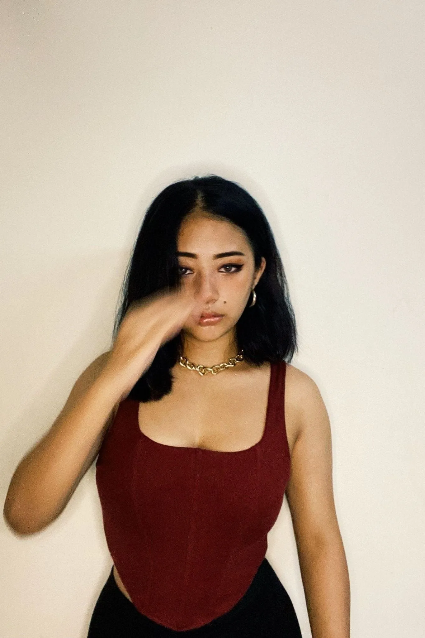 Maroon Chic Corset Top