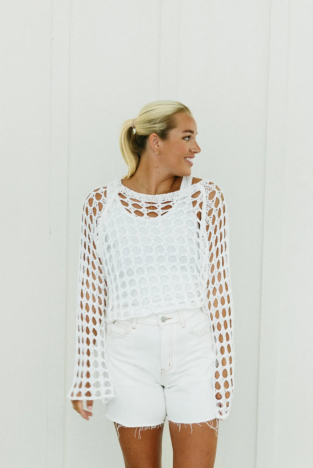 Martha Crochet Top - White