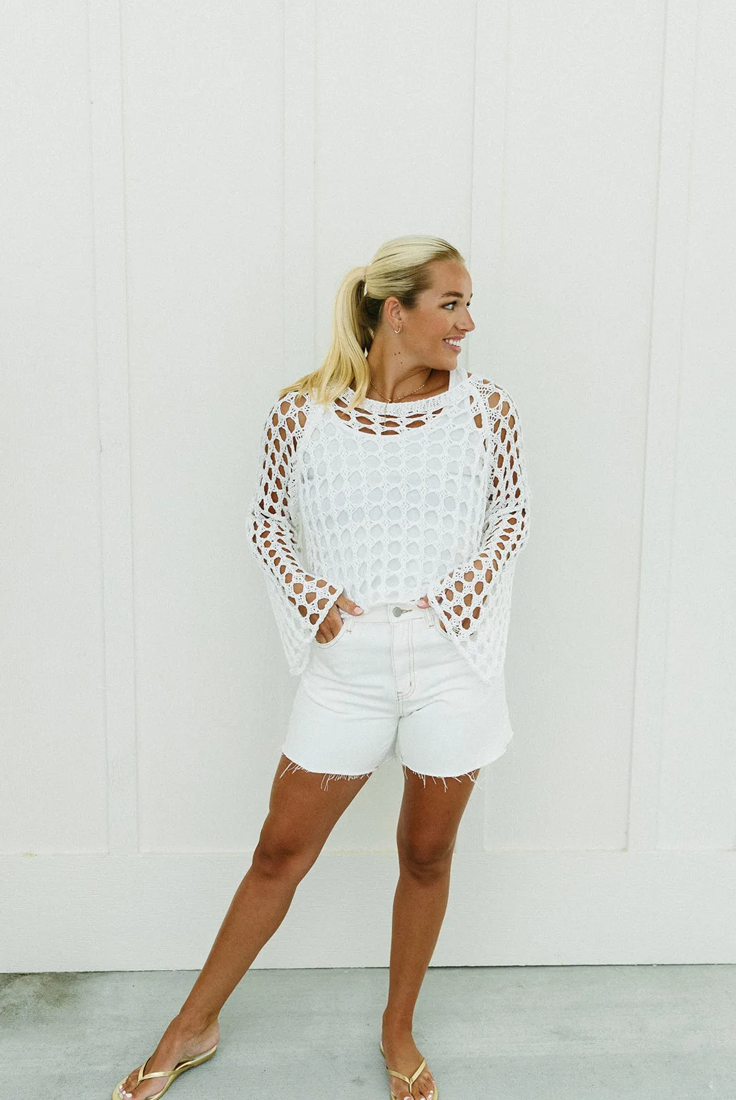 Martha Crochet Top - White