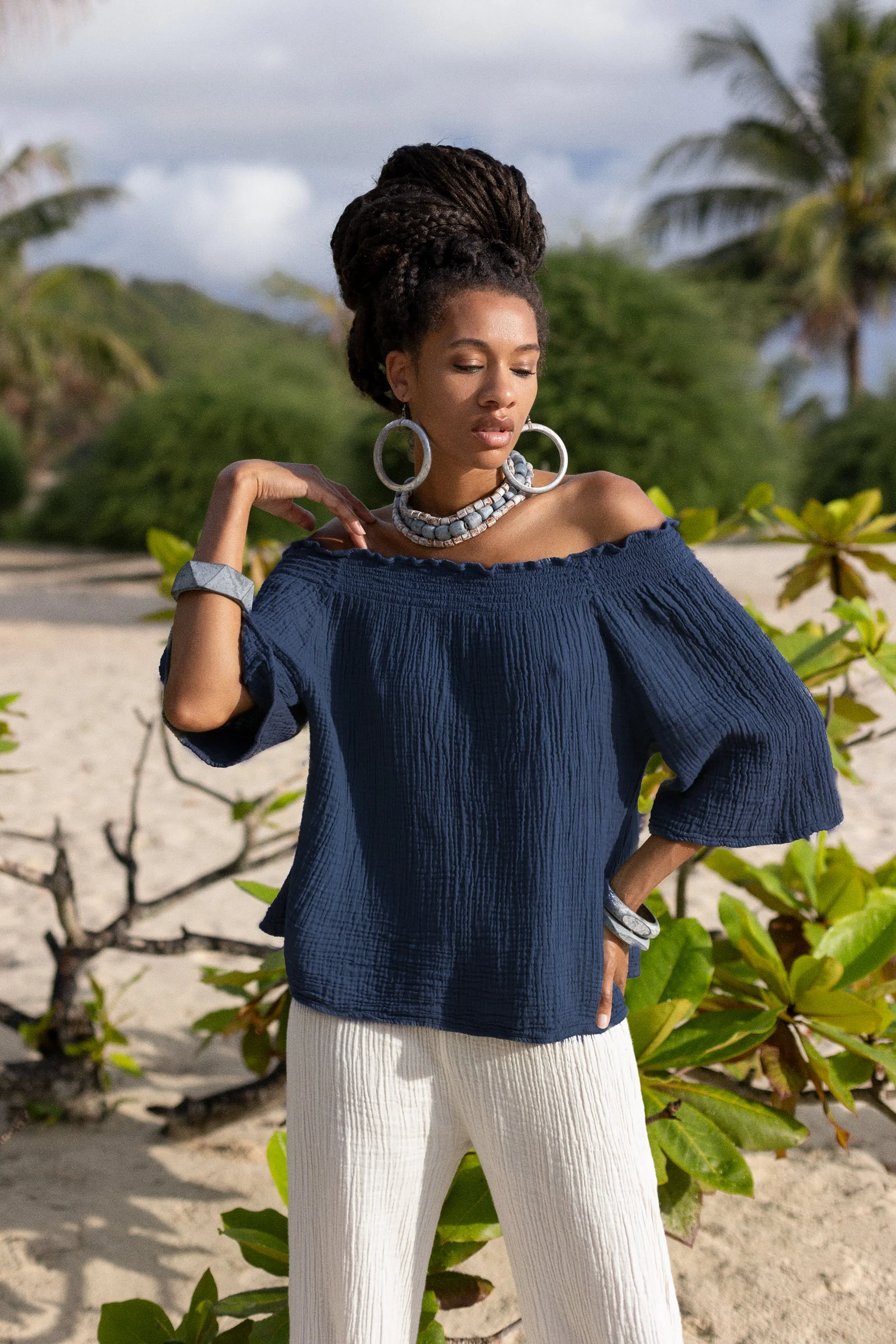 Maya Top Navy