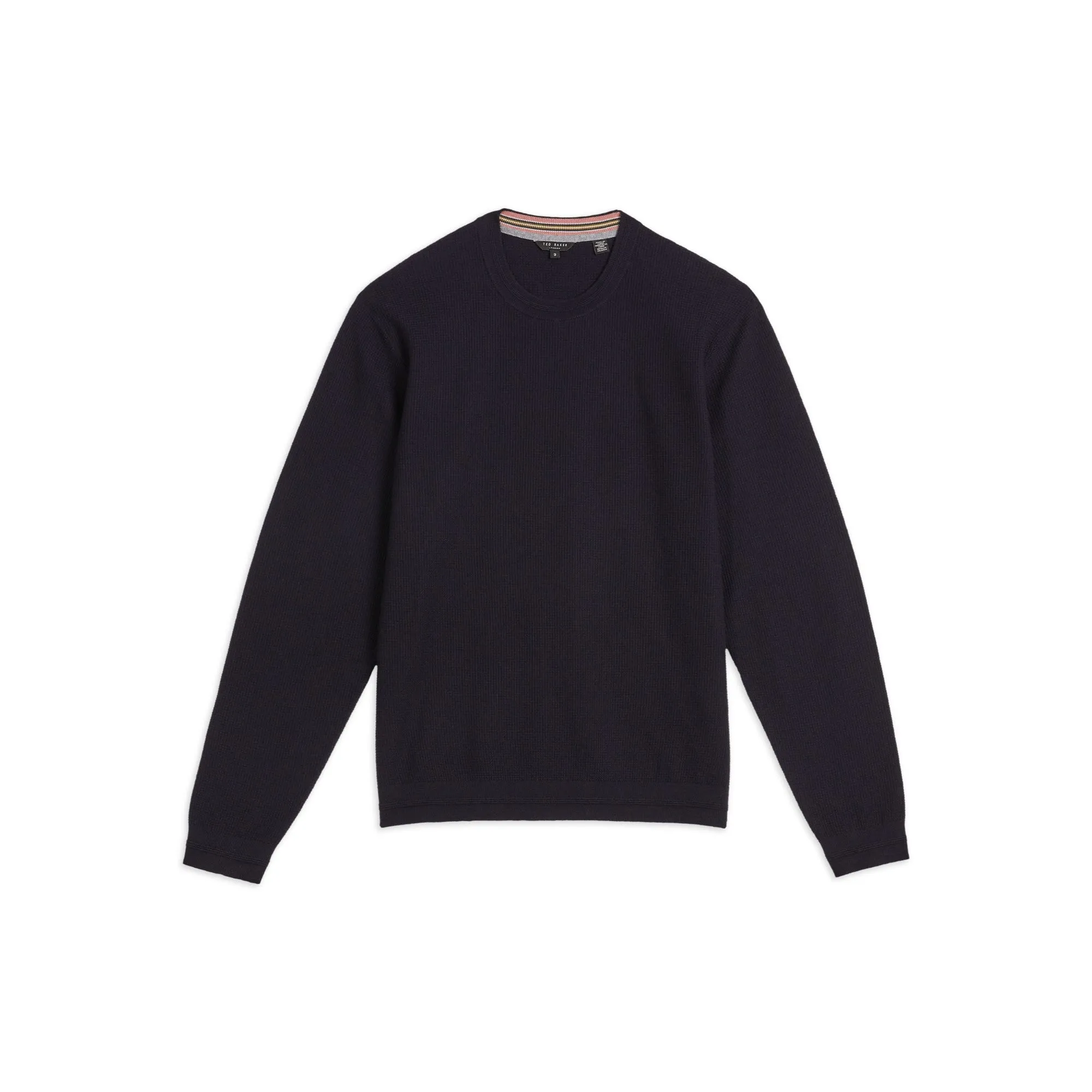Men Mmk-Staylay-Ls Textured Crew Neck Jumper - Navy