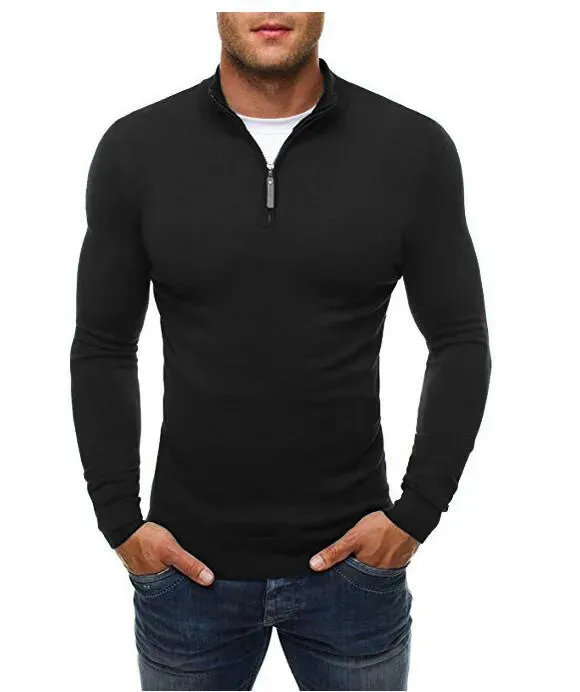 Men's Casual Slim Fit Jumper with Stretch Fabric | Ideal for Autumn/Winter
