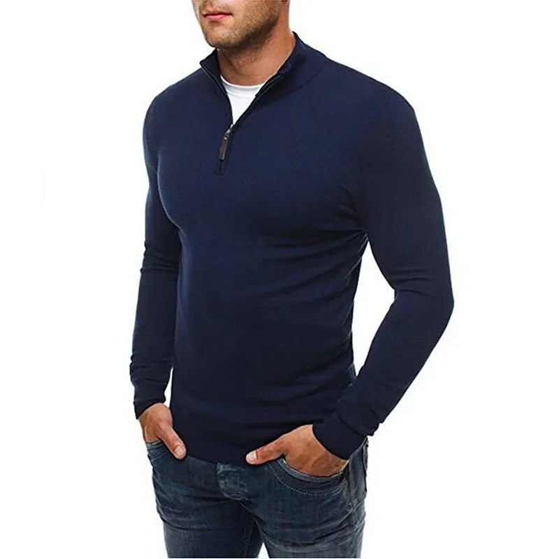 Men's Casual Slim Fit Jumper with Stretch Fabric | Ideal for Autumn/Winter