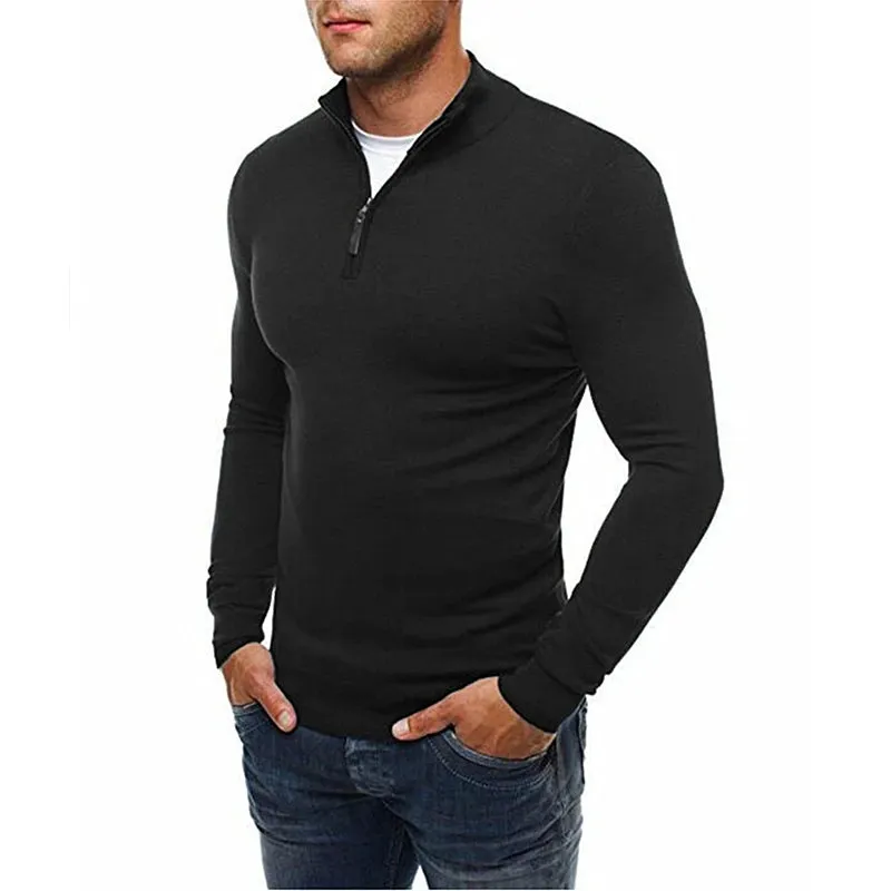 Men's Casual Slim Fit Jumper with Stretch Fabric | Ideal for Autumn/Winter