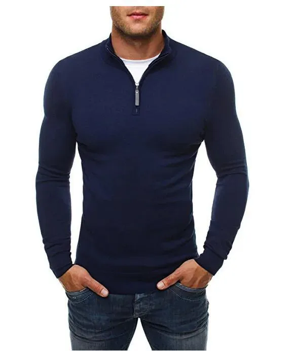 Men's Casual Slim Fit Jumper with Stretch Fabric | Ideal for Autumn/Winter
