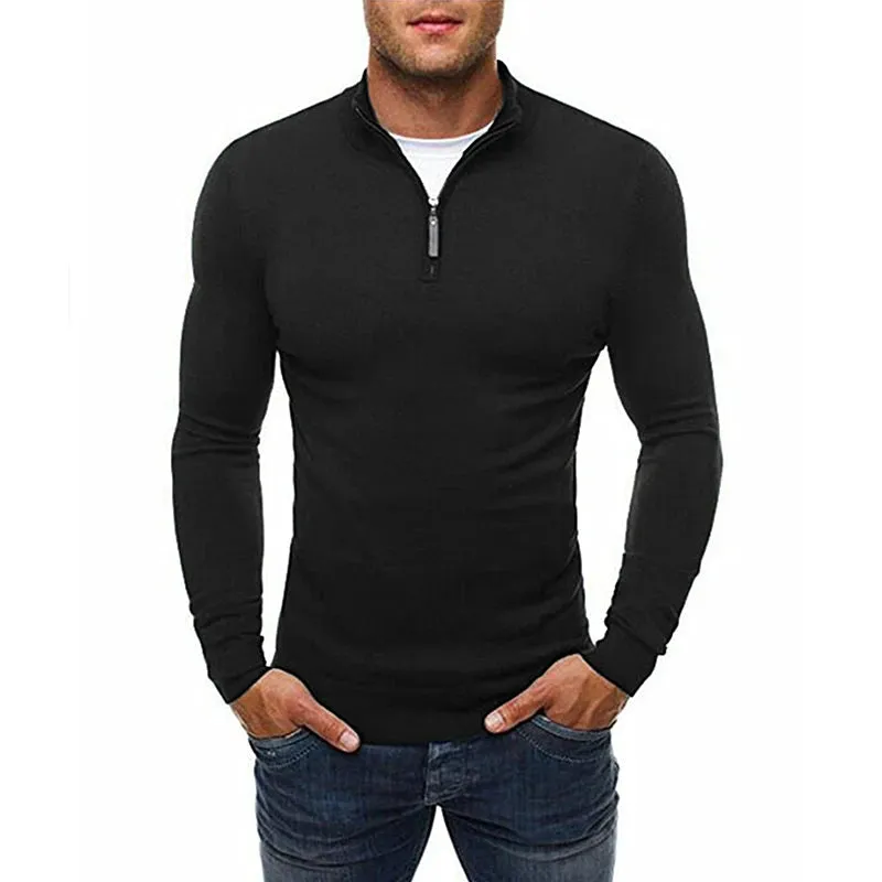 Men's Casual Slim Fit Jumper with Stretch Fabric | Ideal for Autumn/Winter