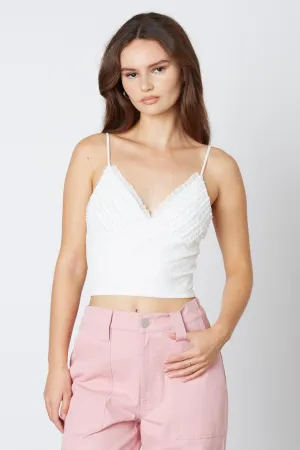 Mesh Ruffle Top