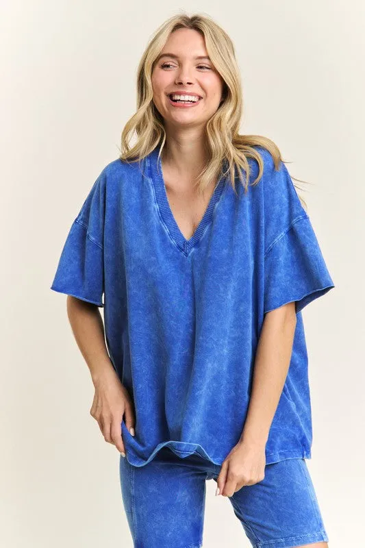 Mineral Wash V-Neck Basic T (3 Options)