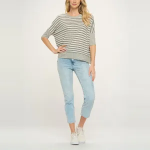 Mixed Stripe Cozy Top