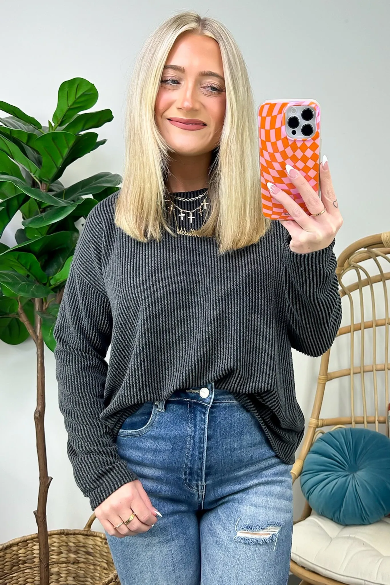 Moa Ribbed Knit Relaxed Top - FINAL SALE