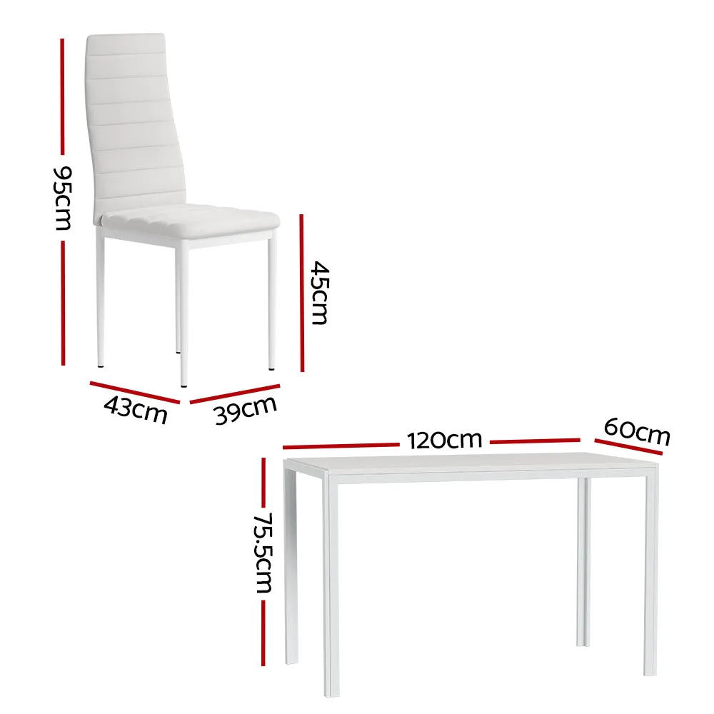 Modern 7-Piece Dining Set, MDF Top, Metal Frame - Artiss