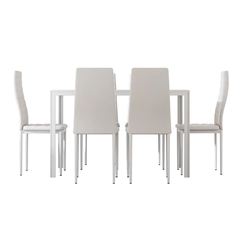 Modern 7-Piece Dining Set, MDF Top, Metal Frame - Artiss