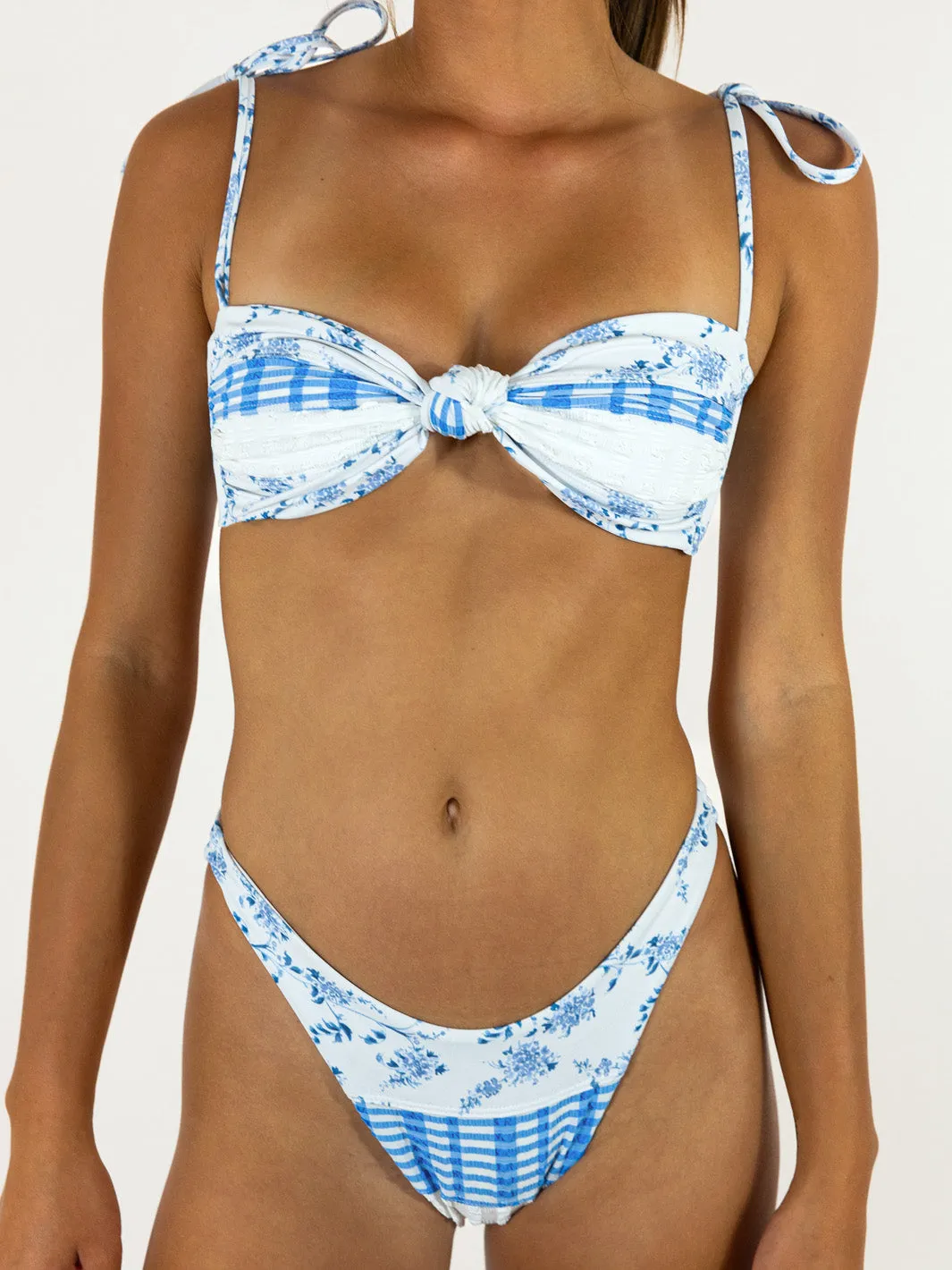 MONTAUK REVERSIBLE BIKINI TOP - BLUE