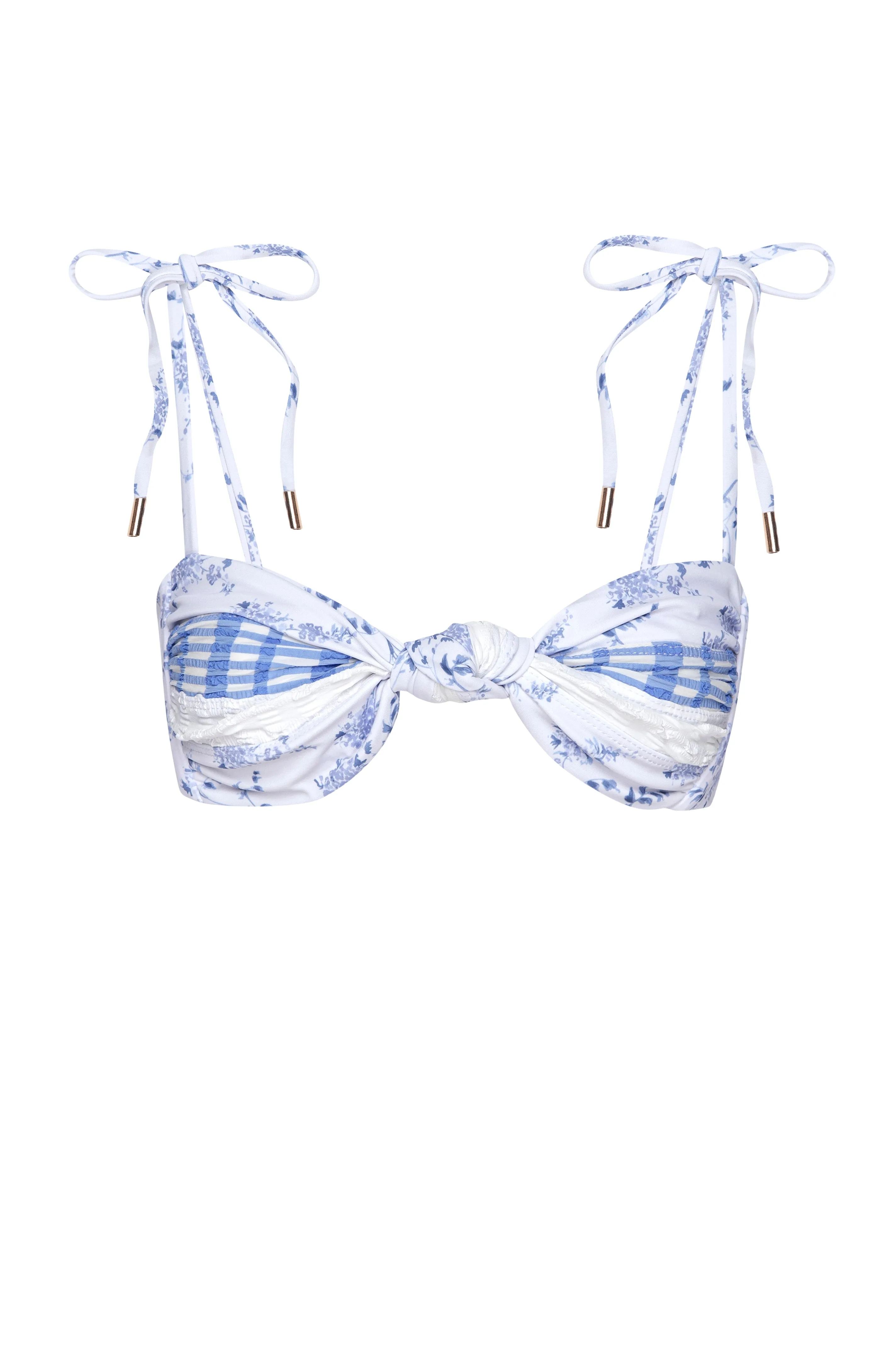 MONTAUK REVERSIBLE BIKINI TOP - BLUE
