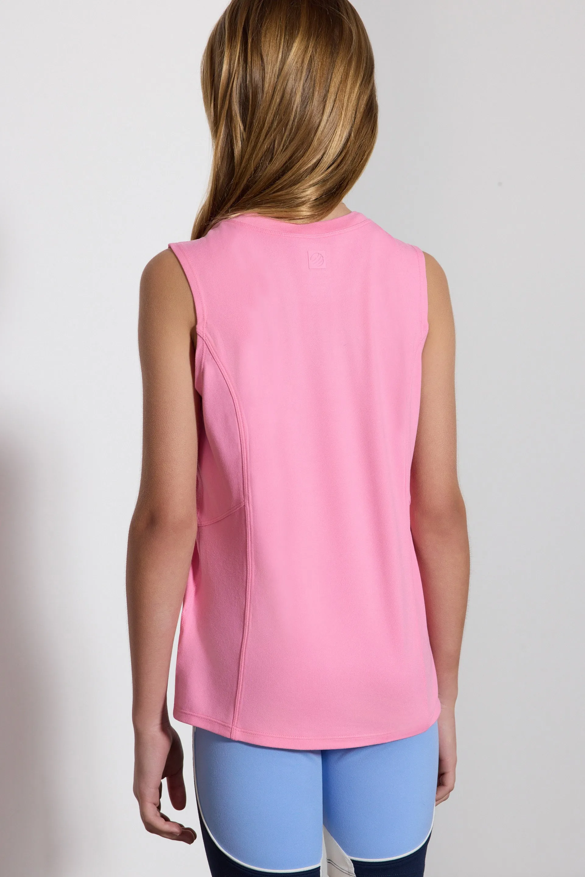 MPG Revel Girl's Crew Neck Fitted Tech Tank
