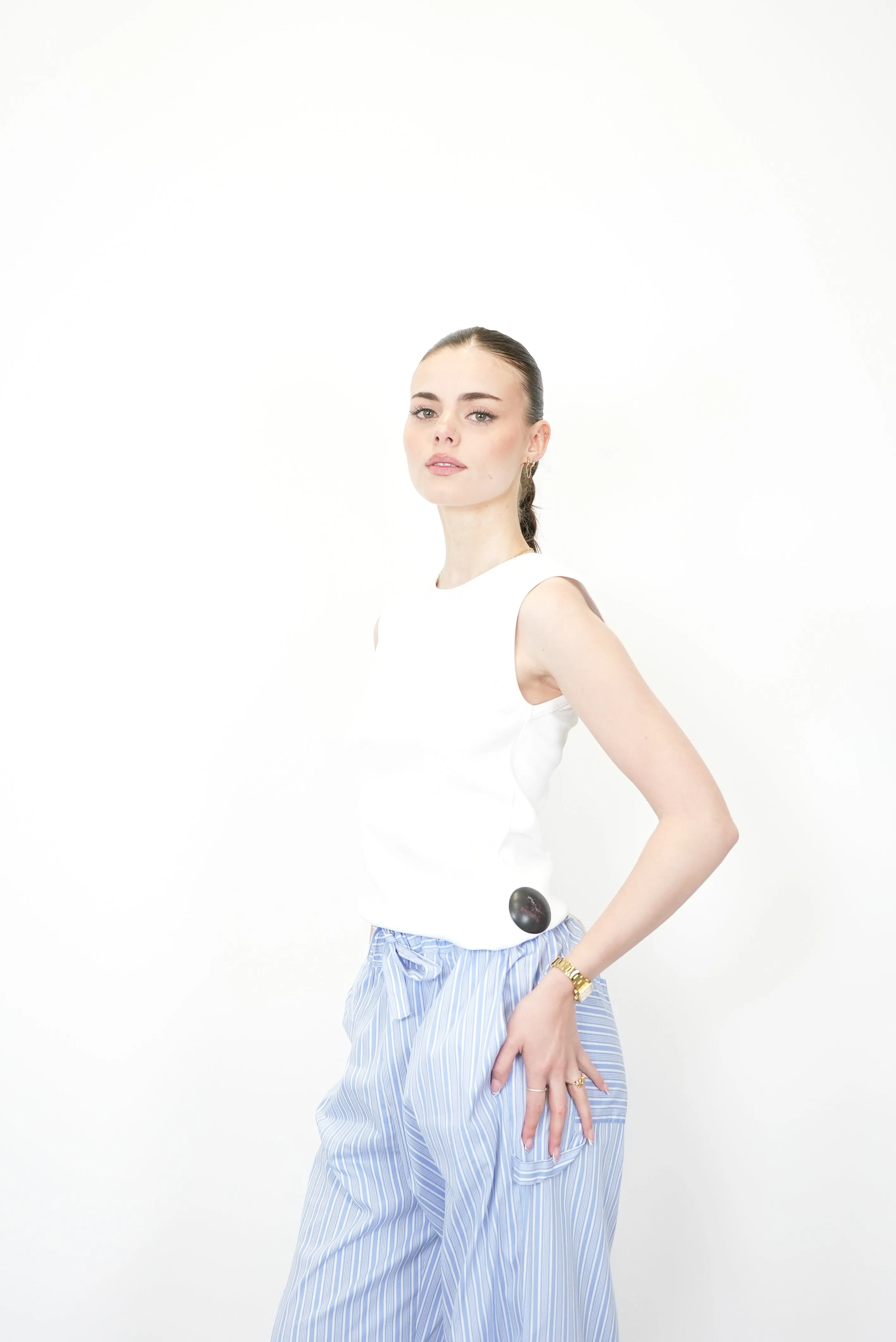 MUSCLE FIT RIB T-SHIRT