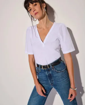 Nation Ltd. Joelene V Neck Short Sleeve Top