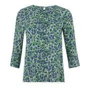 Navy and Green Floral Pop Over Top