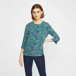 Navy and Green Floral Pop Over Top