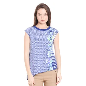 Navy Printed Top