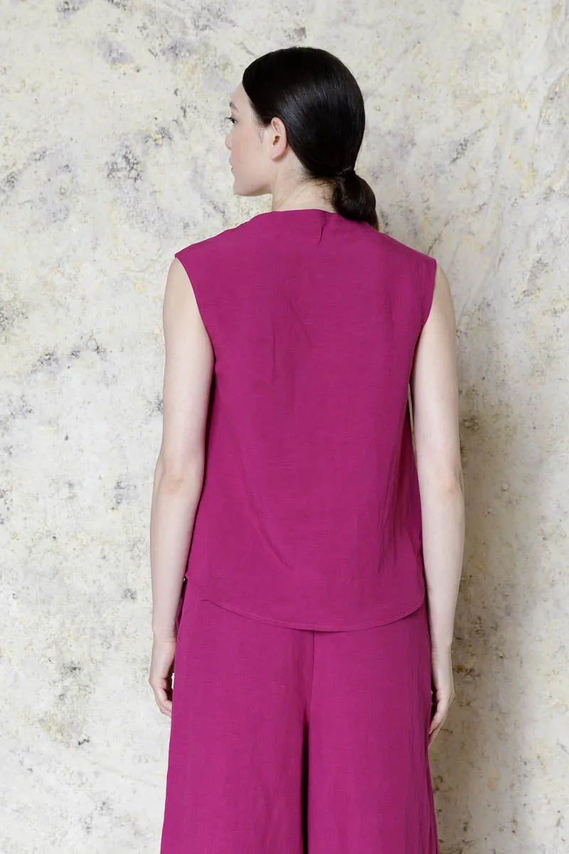 Neirami Cowl Neck Sleeveless Top