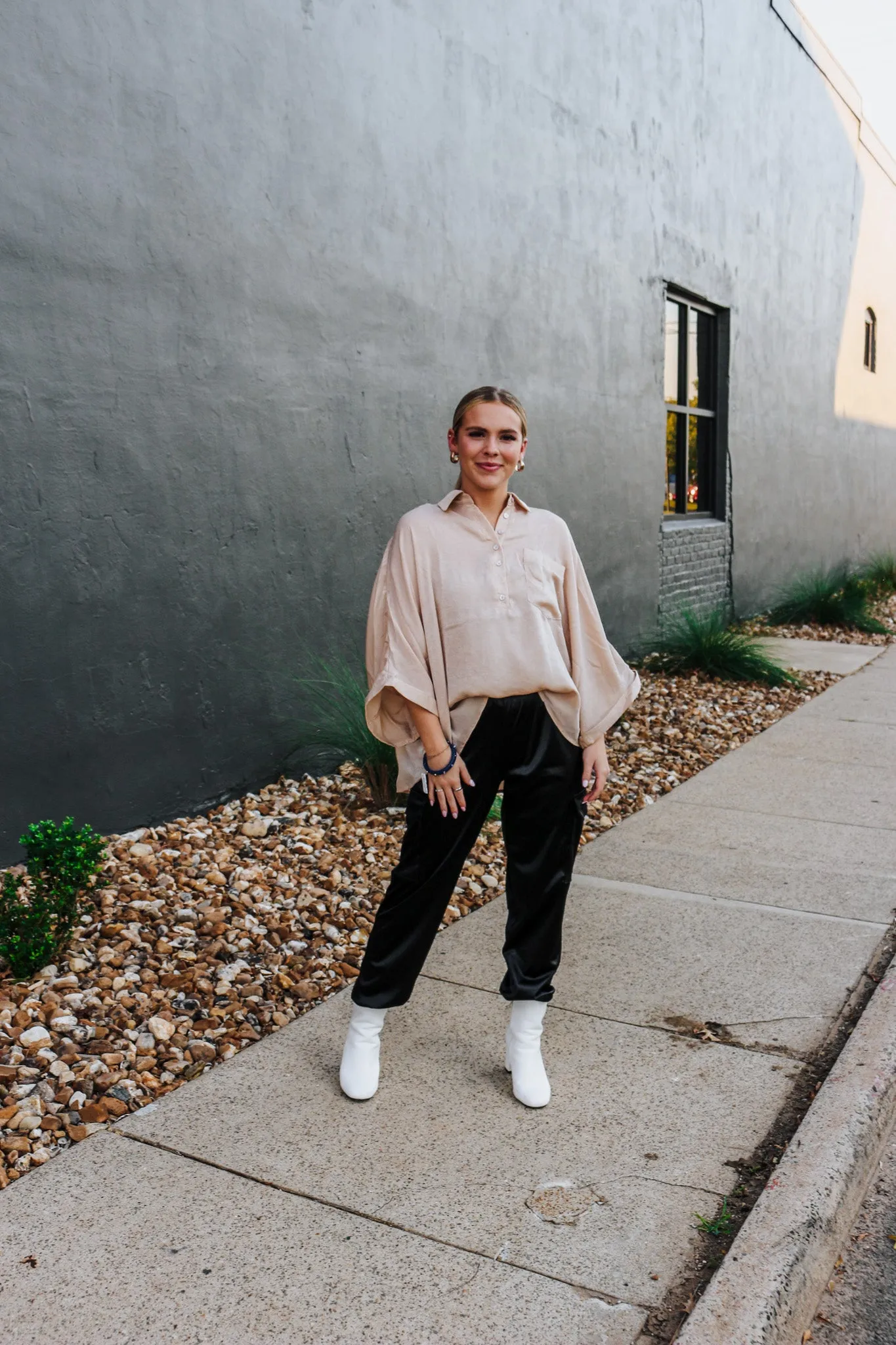 No Second Thoughts Champagne Blouse