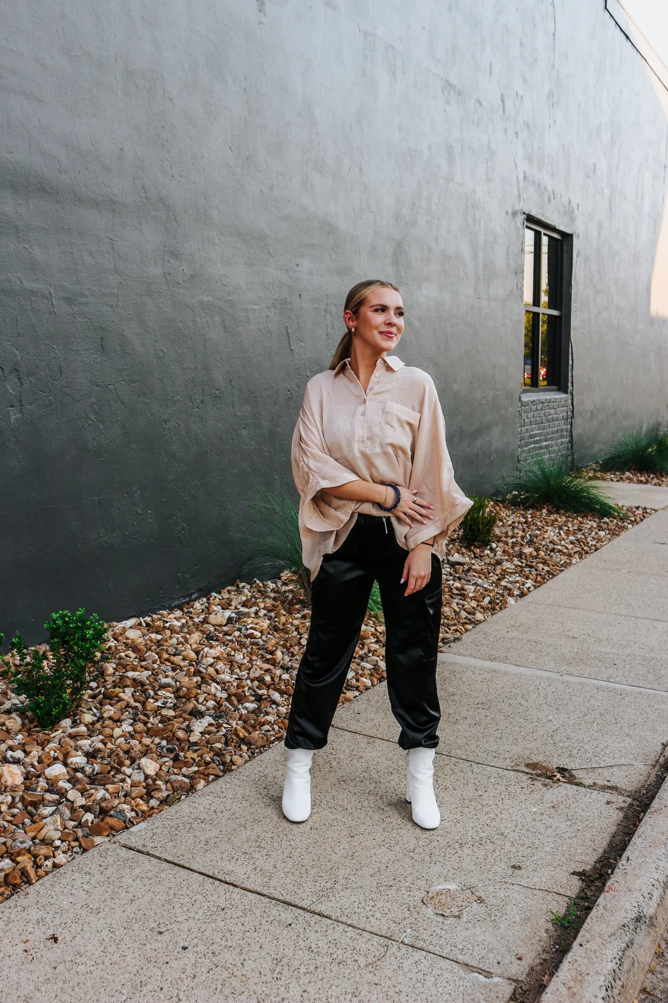 No Second Thoughts Champagne Blouse