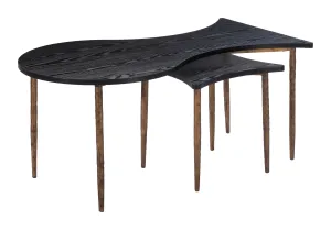 Norden Coffee Table Set Black & Bronze