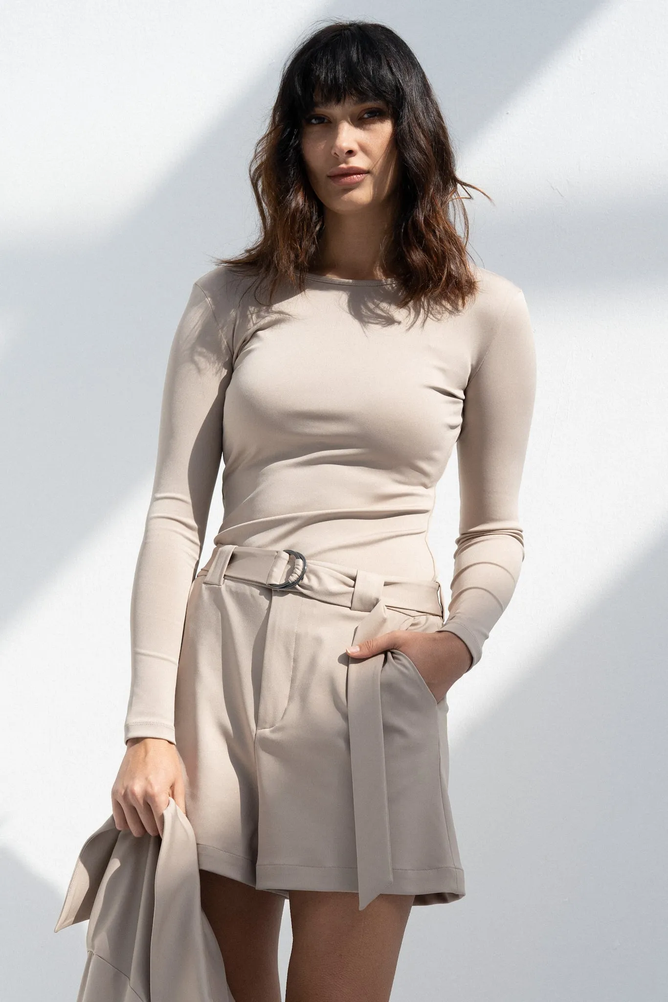 Nude Long Sleeves Top (Scuba)