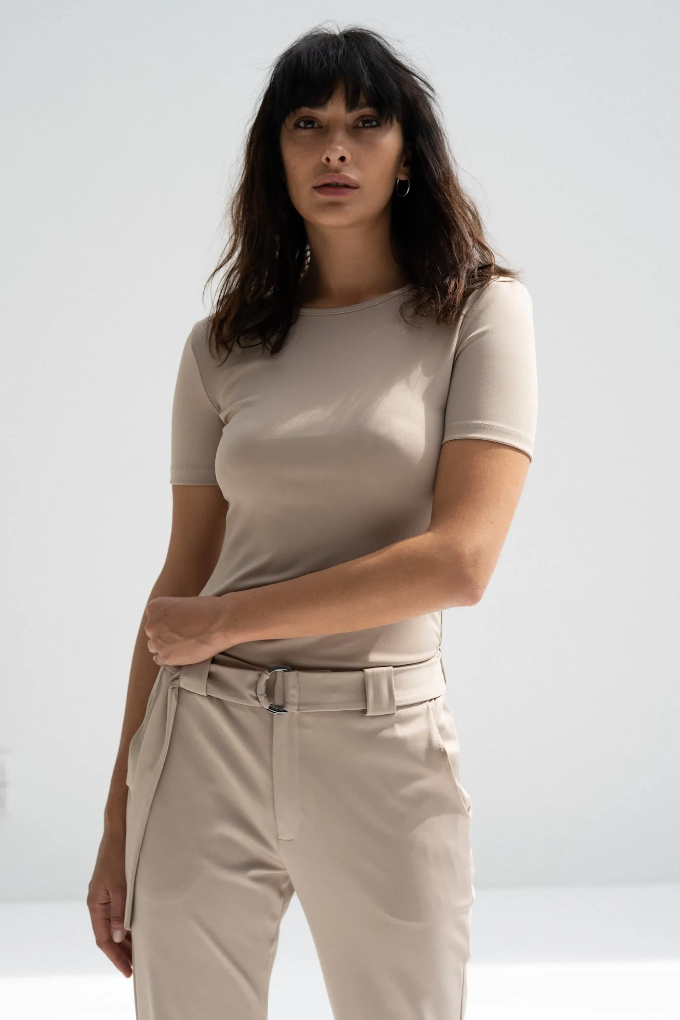 Nude Short Sleeves Top (Scuba)